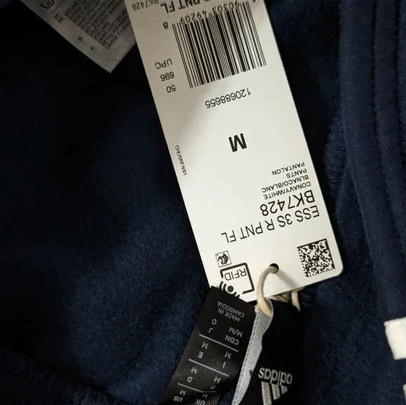 NWT Mens Adidas sweatpants Navy Medium - Picture 6 of 6